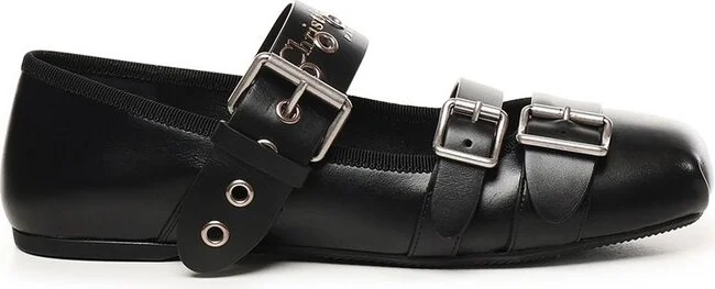 Christian Dior Buckle Detailed Slip-On Flat Shoes
