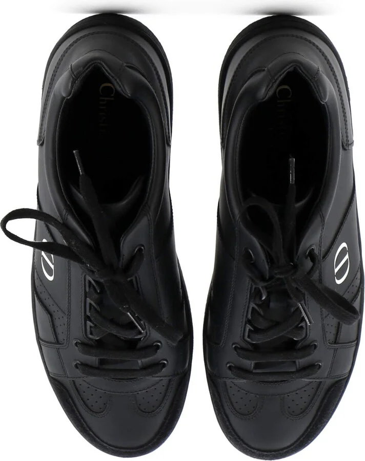 Christian Dior Logo Low-Top Sneakers Leather with Suede - Image 2