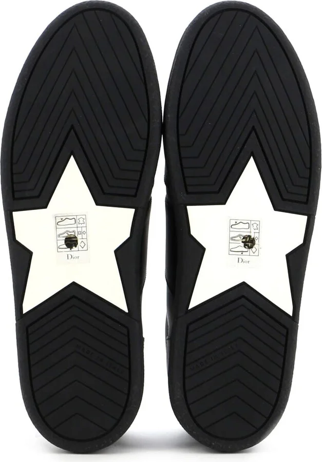 Christian Dior Logo Low-Top Sneakers Leather with Suede - Image 4