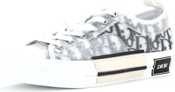 Christian Dior Men's B23 Cap Toe Low-Top Sneakers Oblique Technical Canvas
