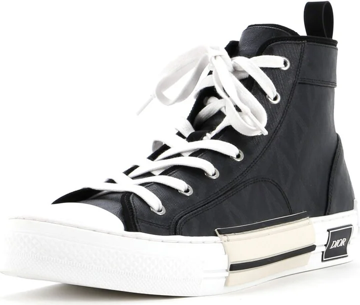 Christian Dior Men's B23 High-Top Sneakers CD Diamond Coated Canvas