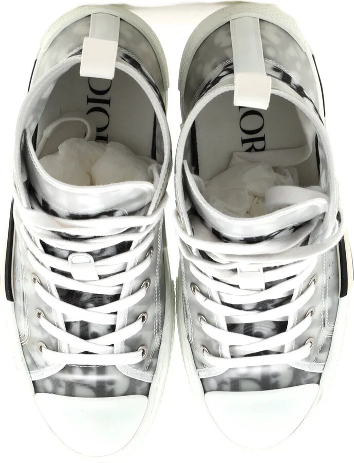 Christian Dior Men's B23 High-Top Sneakers Oblique Coated Canvas and PVC - Image 2
