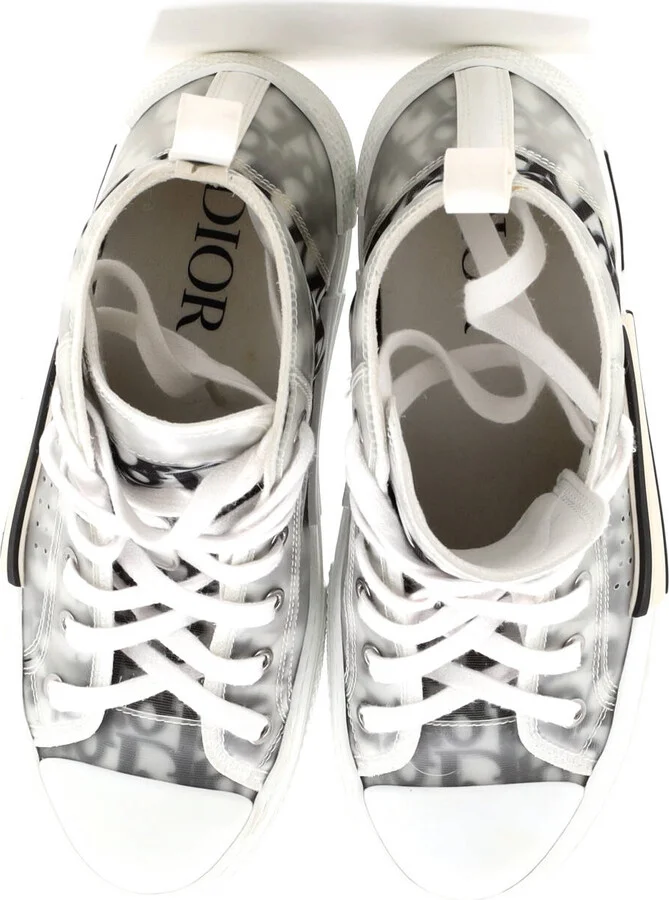 Christian Dior Men's B23 High-Top Sneakers Oblique Coated Canvas and PVC - Image 2