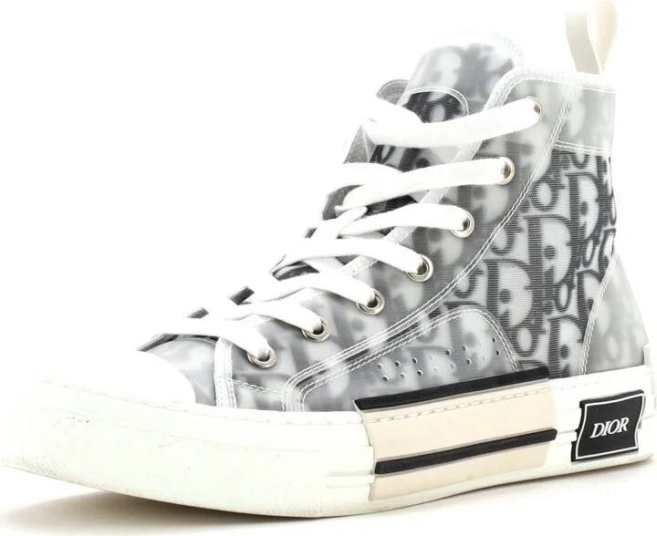 Christian Dior Men's B23 High-Top Sneakers Oblique Coated Canvas and PVC