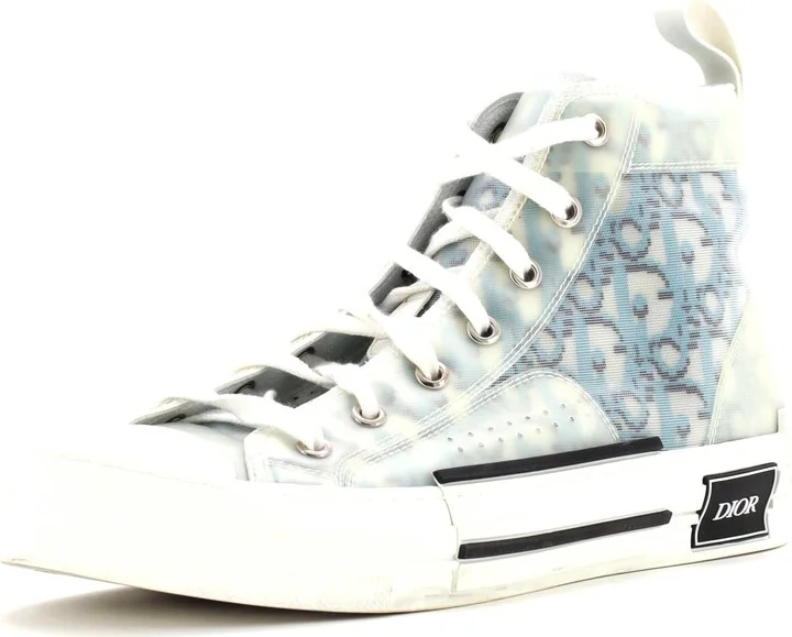 Christian Dior Men's B23 High-Top Sneakers Oblique Coated Canvas and PVC