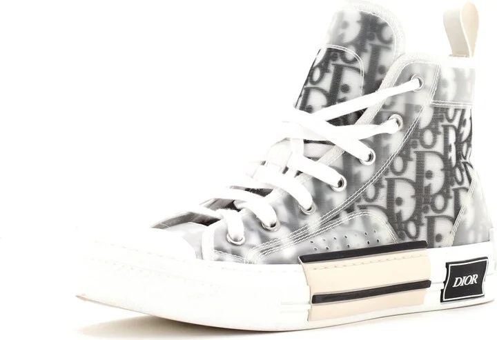 Christian Dior Men's B23 High-Top Sneakers Oblique Coated Canvas and PVC