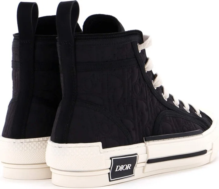 Christian Dior Men's B23 High-Top Sneakers Quilted Oblique Nylon - Image 3