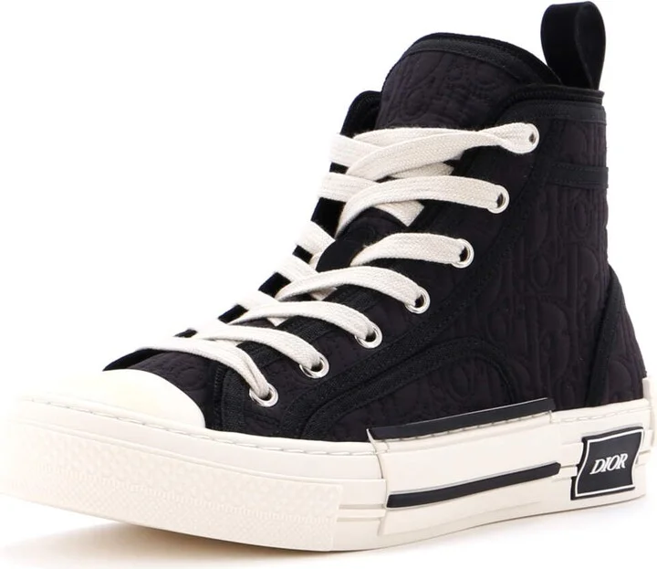 Christian Dior Men's B23 High-Top Sneakers Quilted Oblique Nylon