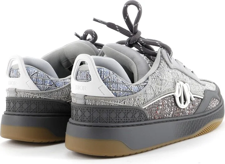 Christian Dior Men's B9S Skater Sneakers Cannage Quilt Tweed - Image 3