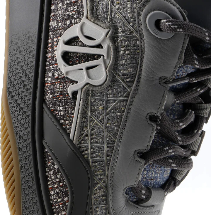 Christian Dior Men's B9S Skater Sneakers Cannage Quilt Tweed - Image 5