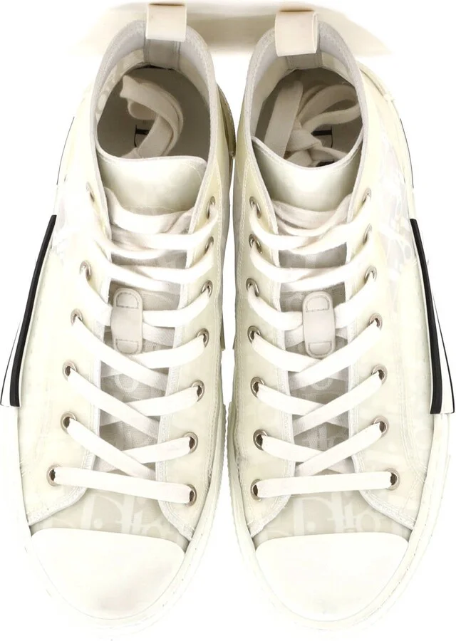 Christian Dior Women's B23 High-Top Sneakers Oblique Coated Canvas and PVC - Image 2
