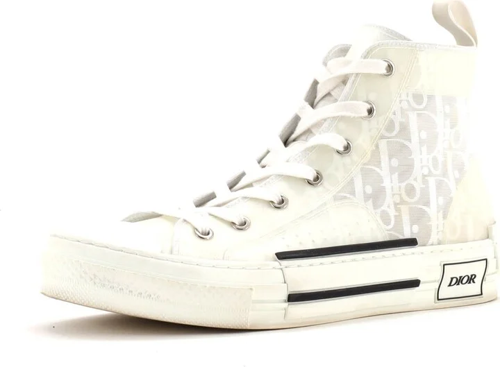 Christian Dior Women's B23 High-Top Sneakers Oblique Coated Canvas and PVC
