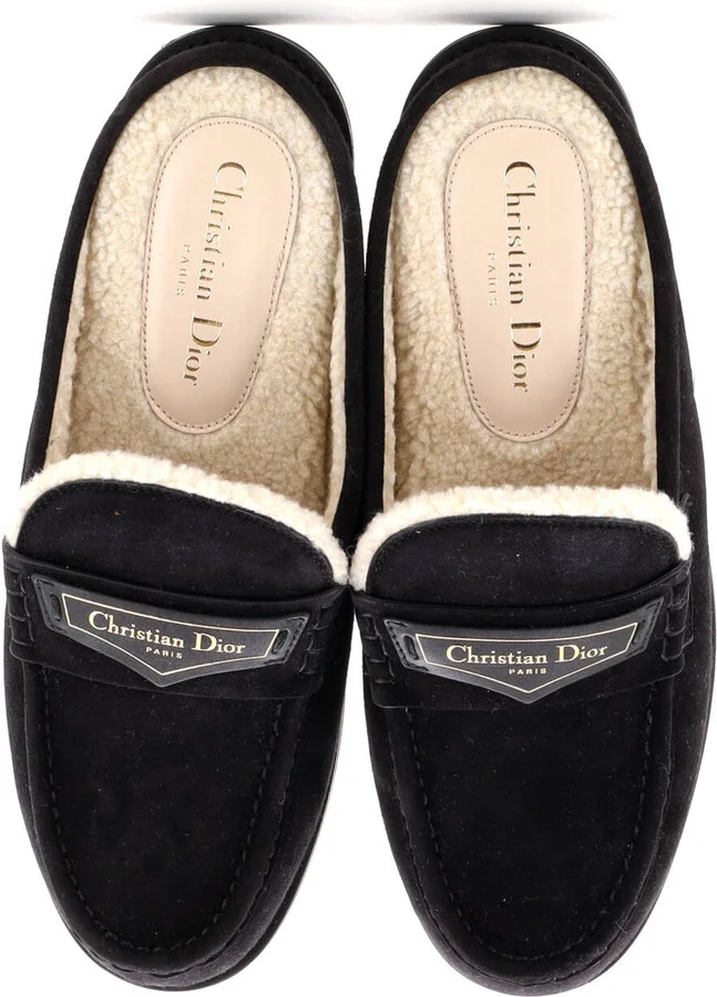 Christian Dior Women's Boy Mules Suede with Shearling - Image 2