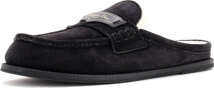 Christian Dior Women's Boy Mules Suede with Shearling