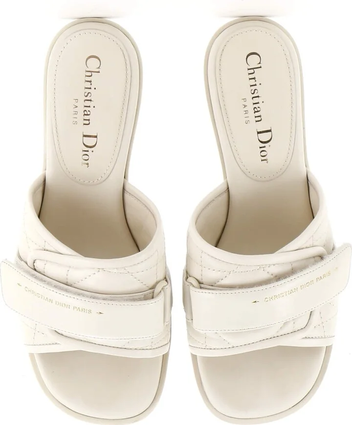 Christian Dior Women's Dio(r)evolution Heeled Slide Sandals Cannage Quilt Leather - Image 2