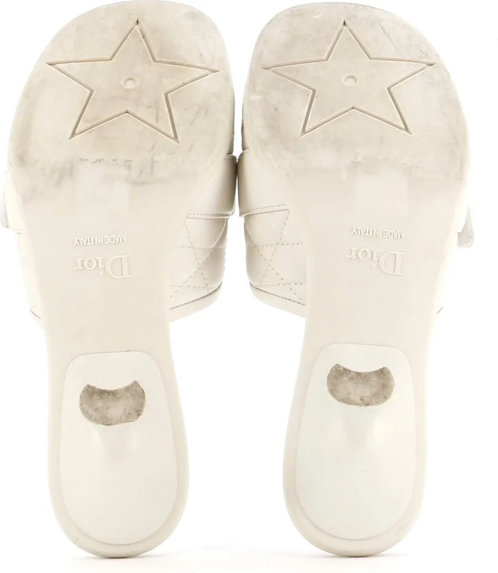 Christian Dior Women's Dio(r)evolution Heeled Slide Sandals Cannage Quilt Leather - Image 4