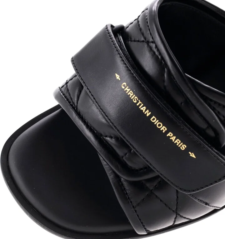 Christian Dior Women's Dio(r)evolution Heeled Slide Sandals Cannage Quilt Leather - Image 5