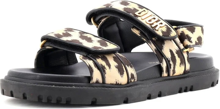 Christian Dior Women's DiorAct Sandals Printed Technical Fabric