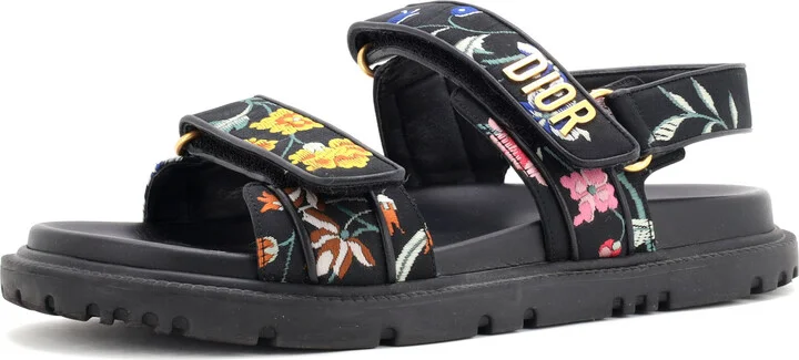 Christian Dior Women's DiorAct Sandals Printed Technical Fabric