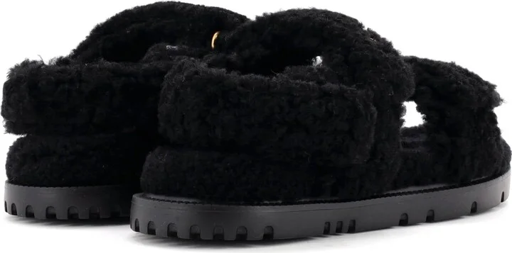 Christian Dior Women's DiorAct Sandals Shearling - Image 3