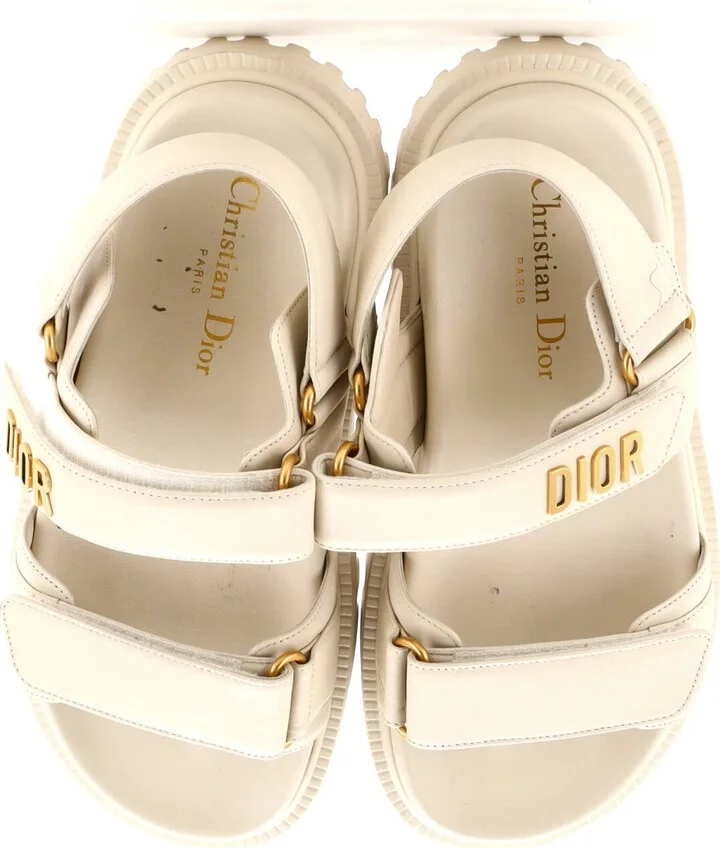 Christian Dior Women's DiorAct Slide Sandals Leather - Image 2