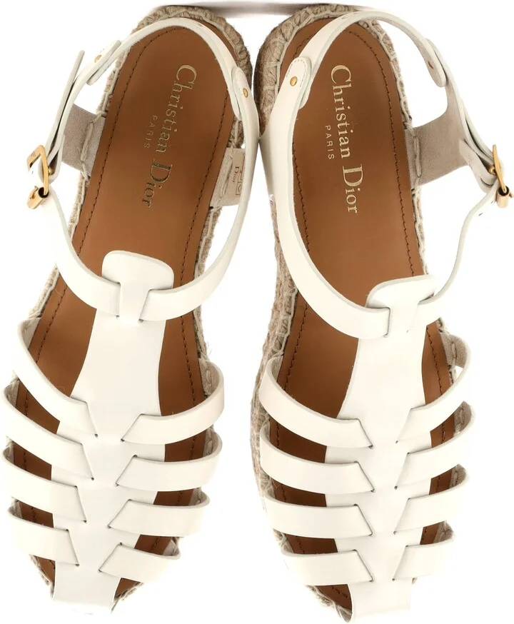 Christian Dior Women's Dioriviera Marine Espadrille Sandals Leather - Image 2