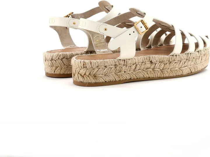 Christian Dior Women's Dioriviera Marine Espadrille Sandals Leather - Image 3