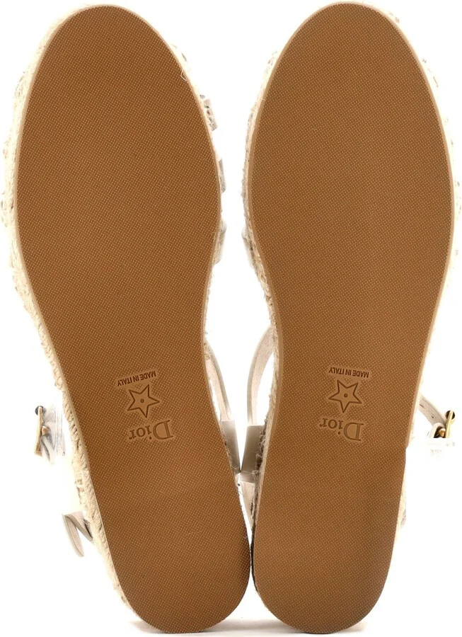 Christian Dior Women's Dioriviera Marine Espadrille Sandals Leather - Image 4