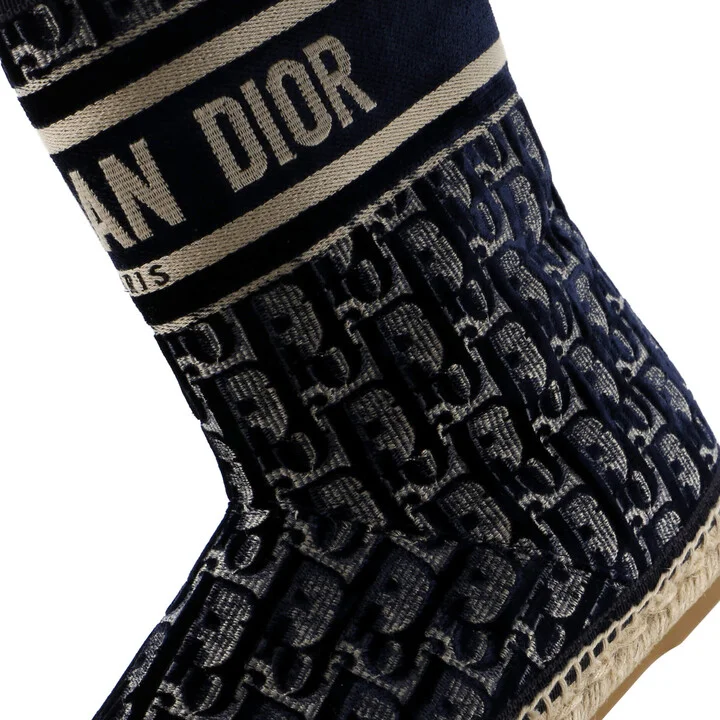 Christian Dior Women's Granville Espadrille Boots Velvet Oblique - Image 5