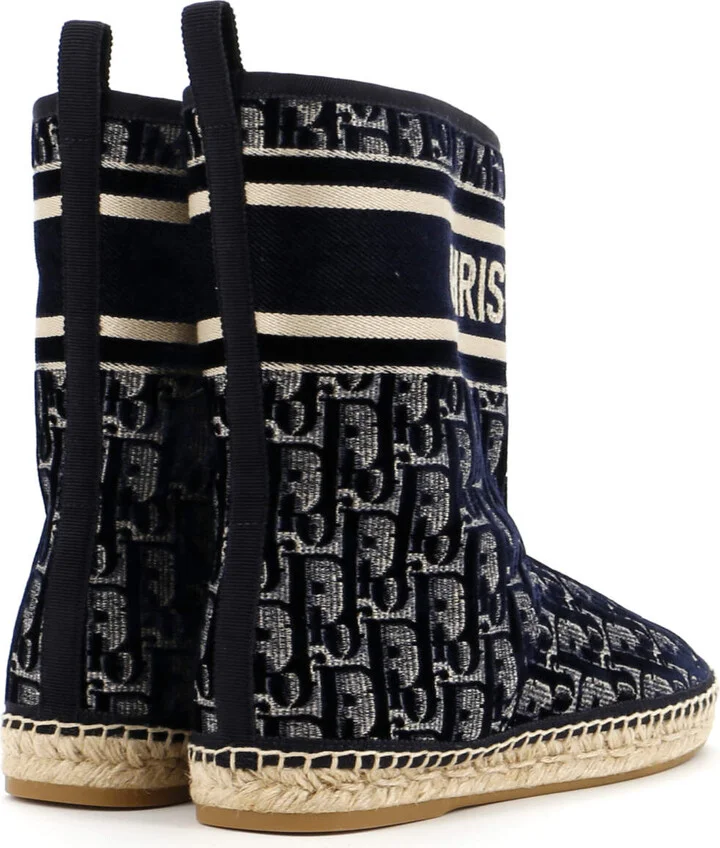 Christian Dior Women's Granville Espadrille Boots Velvet Oblique - Image 3