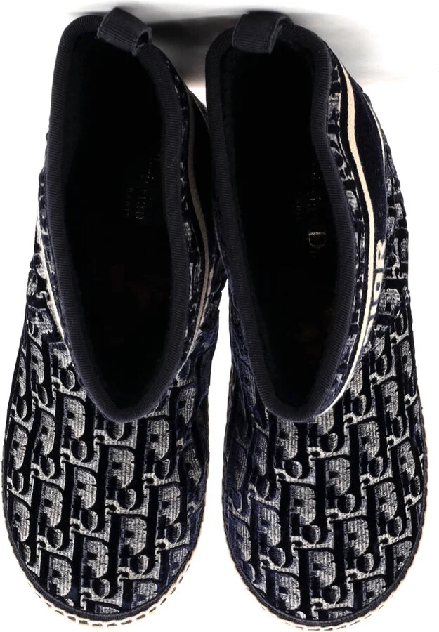 Christian Dior Women's Granville Espadrille Boots Velvet Oblique - Image 2