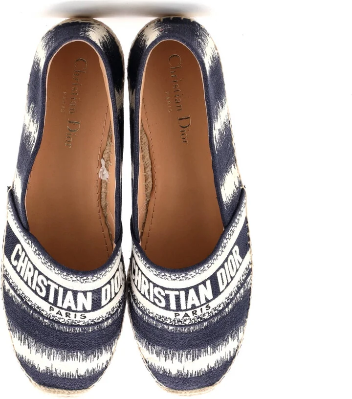 Christian Dior Women's Granville Espadrilles Embroidered Cotton - Image 2