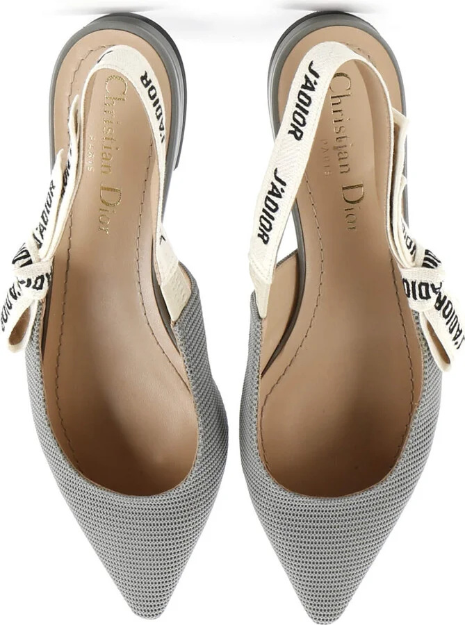 Christian Dior Women's J'adior Slingback Flats Cotton - Image 2