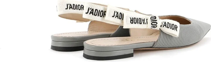 Christian Dior Women's J'adior Slingback Flats Cotton - Image 3