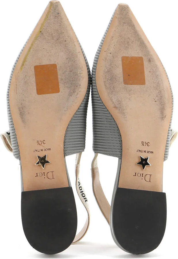 Christian Dior Women's J'adior Slingback Flats Cotton - Image 4