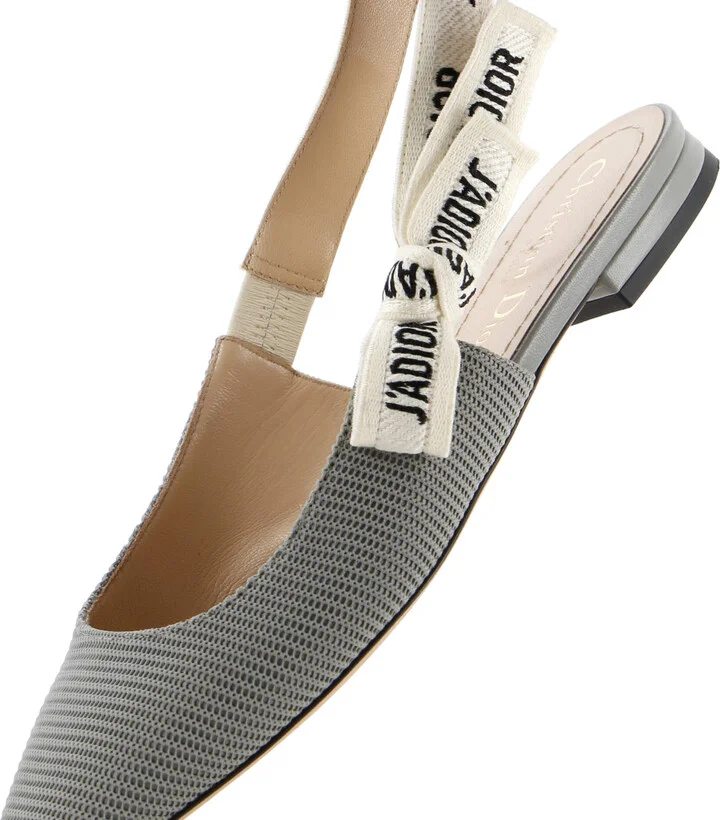 Christian Dior Women's J'adior Slingback Flats Cotton - Image 5
