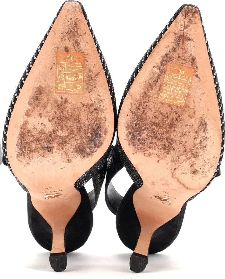 Christian Dior Women's J'Adior Slingback Pumps Crystal Embellished Fabric 100 - Image 4