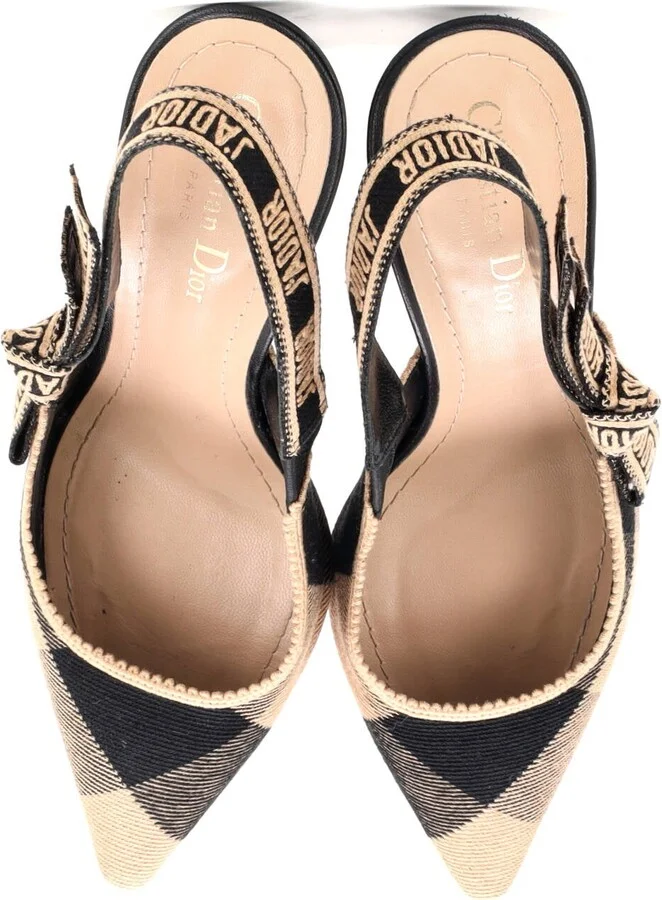 Christian Dior Women's J'Adior Slingback Pumps Printed Fabric 65 - Image 2
