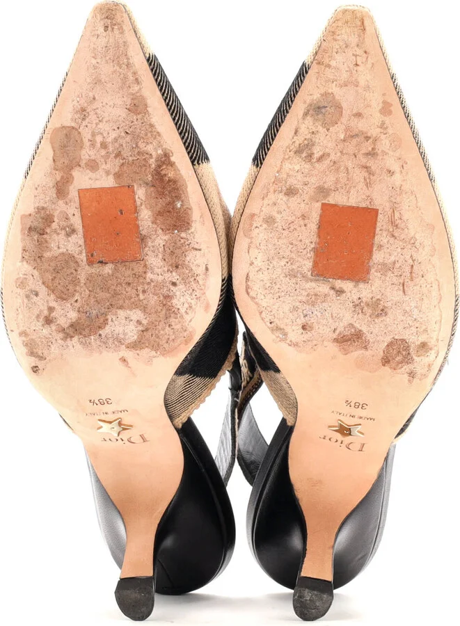 Christian Dior Women's J'Adior Slingback Pumps Printed Fabric 65 - Image 4