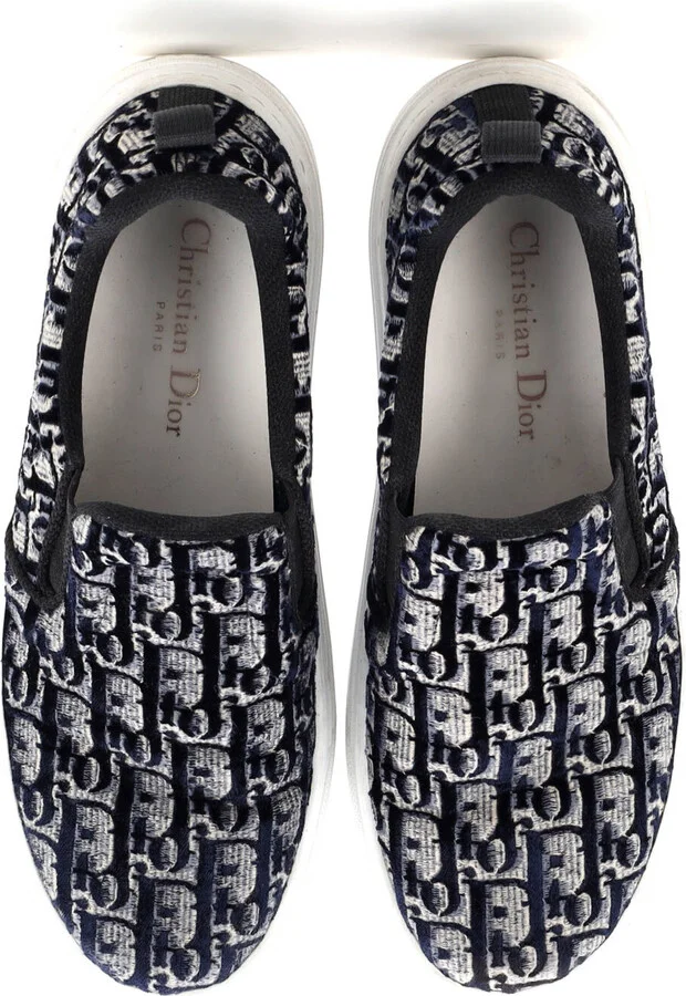 Christian Dior Women's Solar Slip-On Sneakers Oblique Velvet - Image 2