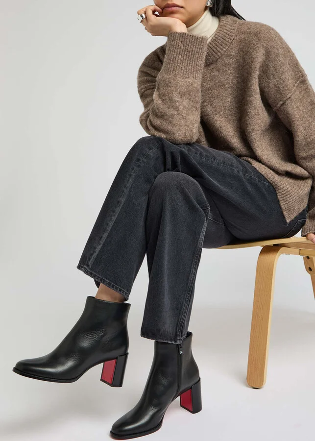 Christian Louboutin Adoxa 70 Leather Ankle Boots - Image 5