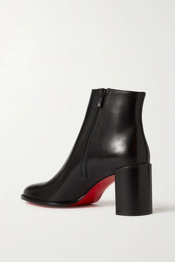Christian Louboutin - Adoxa 70 Leather Ankle Boots - Black - Image 3