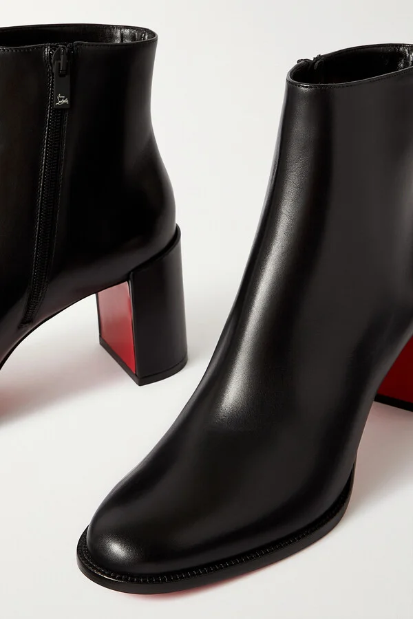 Christian Louboutin - Adoxa 70 Leather Ankle Boots - Black - Image 4