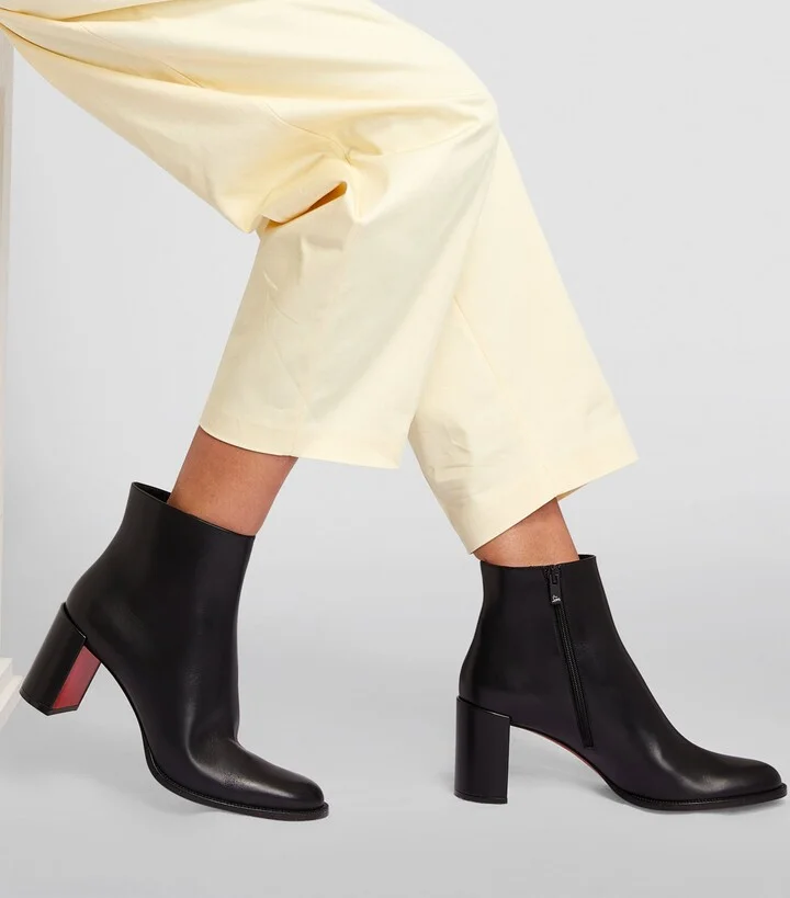Christian Louboutin Adoxa Leather Ankle Boots 70 - Image 4