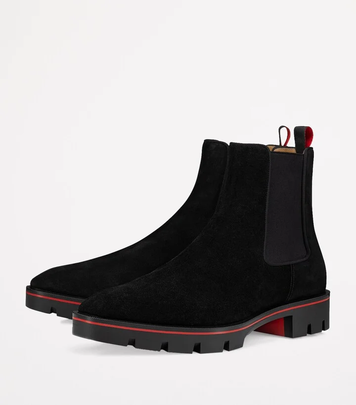 Christian Louboutin Alpinosol Veau Velour Chelsea Boots - Image 3
