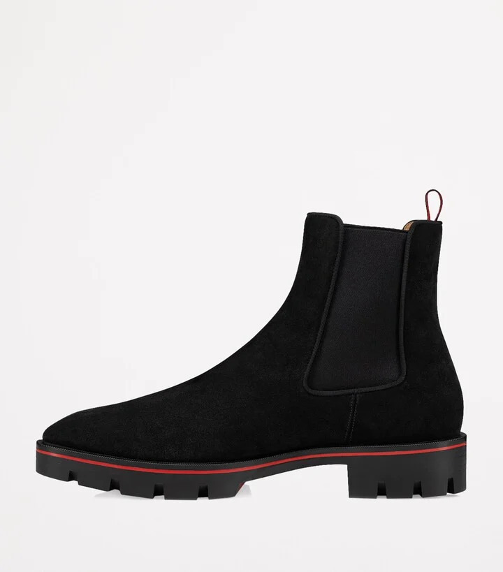 Christian Louboutin Alpinosol Veau Velour Chelsea Boots - Image 5