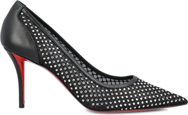 Christian Louboutin Apostropha Mesh Pointed Toe Pumps