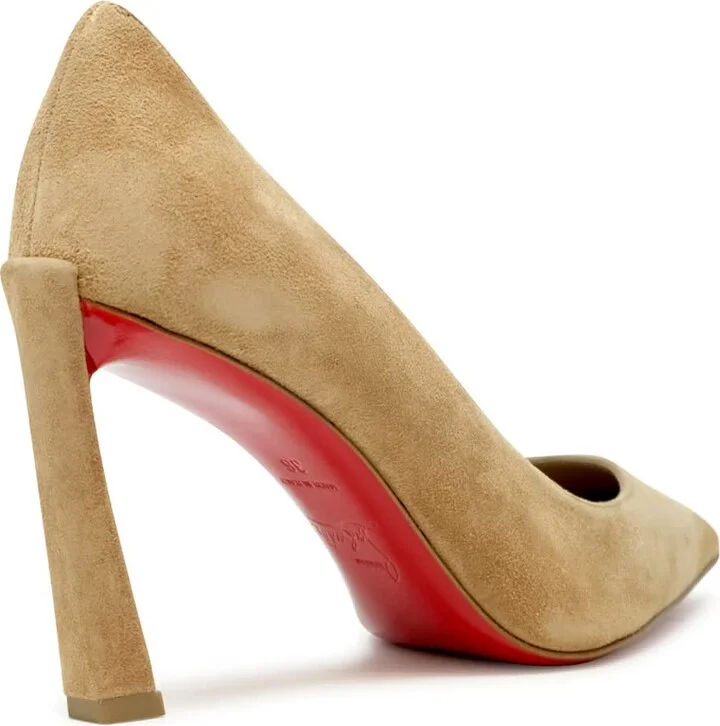 Christian Louboutin Beige Condora Suede 85 Pumps - Image 3