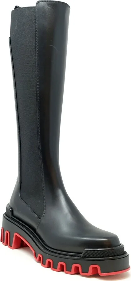 Christian Louboutin Black Calf Leather Marchacroche Dune Botta Boots - Image 2