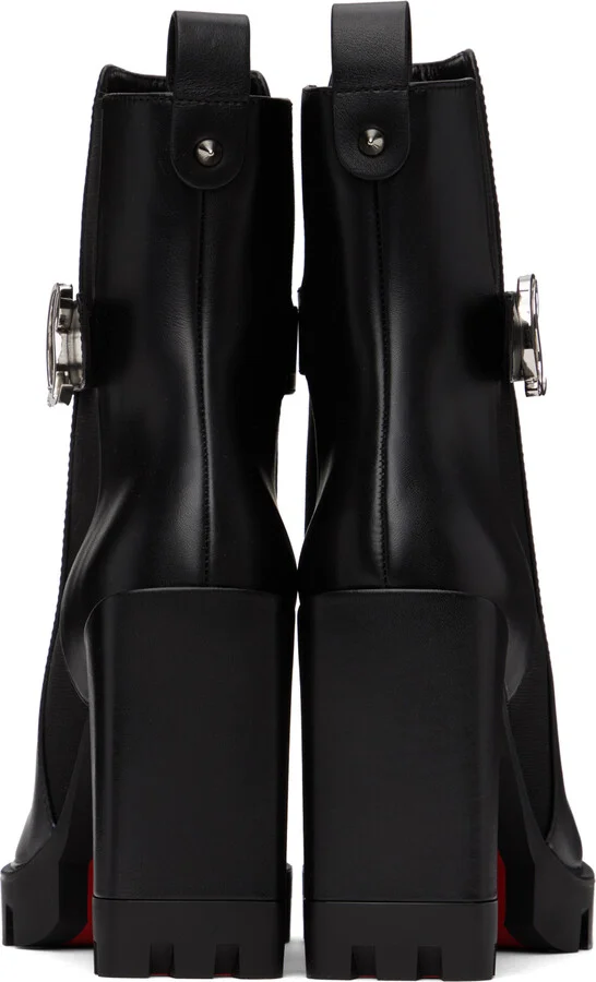 Christian Louboutin Black CL Lug Chelsea Boots - Image 2